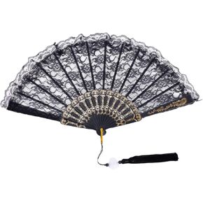 Embroidered Flower Bridal Hand Fan for Festival Craft Wedding, Dancing, Decoration Party Favors ﻿