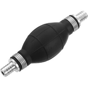 uxcell 12mm (1/2 ") مضخة التمهيدي للوقود المطاطي ، فراش نقل الوقود ، لمبة Siphon ، طريقي ، التمهيدي للوقود للبنزين البحري القارب البحري القارب البحري ، الفضة