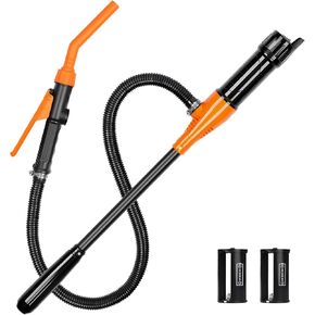 Portable Battery Powered Fuel Transfer Pump, Adjustable Flow Nozzle, Battery Siphon Pump for Gasoline, Diesel, Kerosene, Non-Potable Water – Ideal for Vehicles, Lawn Mowers, and Emergency Use