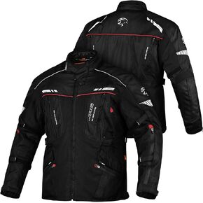 JAG Touring Motorcycle Jacket for Men, Dual Sports Water Resistant Adventure Riding Jacket with Cordura Fabric & CE Armor