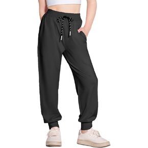 Girls Sweatpants Cooling Baggy Pants Lightweight Quick Dry Athletic Joggers with Pockets Lounge Jogging Pants 5-14Y