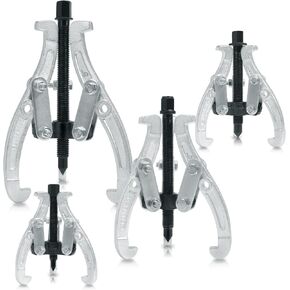 MOFEEZ 3" 4" 6" 8" 3 Jaw Gear Bearing Puller Removal Tool for Slide Gears, Pulley, and Flywheel (Silver)
