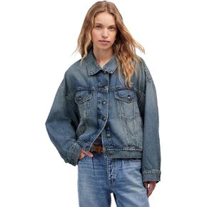 Madewell Women's Relaxed Cropped Denim Jacket in Billings