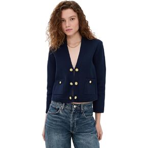 L'AGENCE Women's Catie V-Neck Knit Blazer
