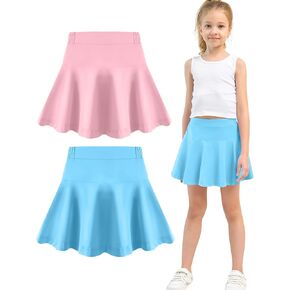 Toddler Skirt Little Girls Athletic Uniform Skorts Golf Outfit Cheer Tennis Skirts with Shorts