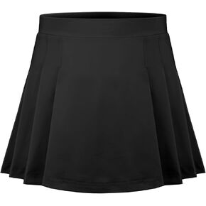 Girls Tennis Skirt Kids Pleated Tennis Skirt with Shorts Pockets Toddler Athletic Golf Skort 4-15 Years