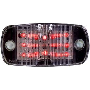 Maxxima M23015RCL Red 4" LED Clear Lens Combination Clearance Marker Light