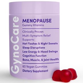 Menopause Supplements for Women | Menopause Gummy Vitamins | Relief for Hot Flashes, Night Sweats & Mood Swings | Helps Sleep Disruptions & Brain function | 60 Vegan Gummies