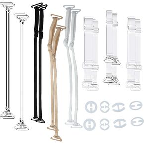 10 Bra Straps, 6 Clear Strap Bras for Women, 8 Anti-Slip Buckles,Adjustable Design, Suitable for Daily Wear,Wedding Dresses,Evening Dresses Suitable for Ladies and Girls