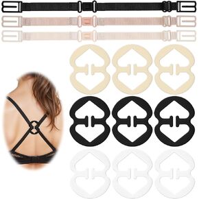 simarro Bra Strap Clips, 12Pcs Bra Straps Holder and Non-Slip Adjustable Strap Holder Clip Women’s Straps Extender to Make Racerback Soft And Comfortable Elastic Fits All Cup Sizes