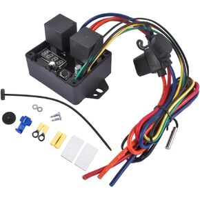 0444 وحدة تحكم مراوح الرادياتير الرقمية SWITH KIT 12V و 24V ، استبدال وحدة تحكم مراوح الرادياتير الرقمية القابلة للتعديل لـ Ford F350 Hon-da acc-odr ci-to-ta hilux su-zu-ki swift mustrod