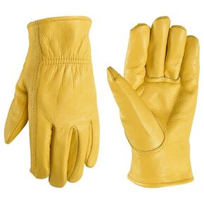 Wells Lamont Kids Genuine Leather Work Gloves, Kids Garden Gloves, Ages 7-12 (1129Y)