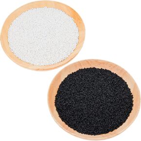 100g Artificial Sesame Seeds Fake White Black Sesame Seeds Ideal for Baking, Breads,Cooking, Toppings, Art & Craft, Creative Learning DIY Models