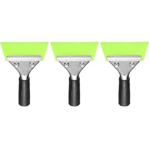 HARFINGTON 3pcs Squeegee 5 Inch Length Auto Water Blade Shower Squeegee with Non-Slip Handle for Car Windshield Window Cleaner Glass Door, Green
