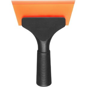 HARFINGTON Squeegee 5 Inch Length Auto Water Blade Shower Squeegee with Non-Slip Handle for Car Windshield Window Cleaner Glass Door, Orange