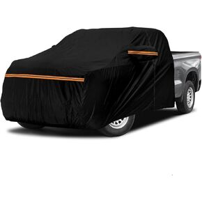 Waterproof Truck Cab Cover Replace for Ford F-Series,Chevy Silverado,Dodge Ram,GMC Sierra CrewCab 2 Door, Multilayers All Weather Car Cover with Zipper Door for Sun Snow Rain Protection