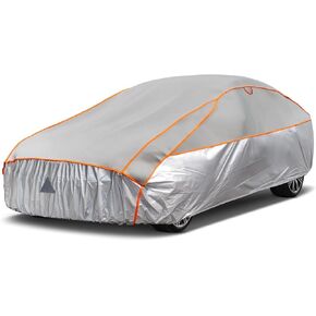 Kayme Hail Protector Car Cover，Anti Hail Thickened Multi-Layered EVA Car Cover Waterproof Sun UV Rain Snow All Weather, Outdoor Hail Protection Cover, Fit SUV Jeep-Length (192 to 201 Inch).Grey