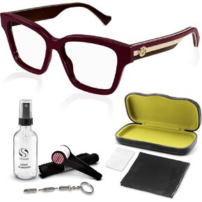 Gucci GG13020 Cat Eye Bold Shape Eyeglasses + Bundle with eSHADES Luxury Eyewear Kit
