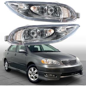 زوج من استبدال ضوء الضباب الأمامي لـ Corolla 2005 2006 2007 2008 Switch Wiring Driver اليسار والركاب على الجانب الأيمن من مصابيح القيادة