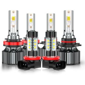 ل Toyota Camry High Low Beam and Fog Lights 2007 2008 2009 2010 2011 2015 2014 2015 2015 2017 2018 ، 9005 H11 H11 PowerSports Bulbs Combo ، 6500K White ، 500 ٪ Brudness ، Slip and Play ، Pack of 6