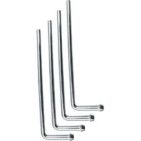 90° Bend Universal Exhaust Hanger Rods Fit for Wide Range of Exhaust Pipes 8 Inch Weld Bracket Kit,Stainless Steel Exhaust Hanger Rods(4 Pack)