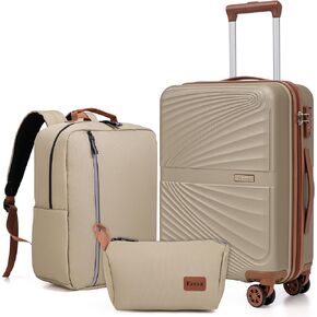 Luggage Sets 3 Piece, Suitcases with Wheels, ABS Hard Case Luggage with TSA Lock Spinner Wheels, Carry On Luggage Set (20inch)