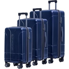 Spyder Carve 3 Piece Set with 360° Spinner Wheels, TSA Approved Lock, (20 Inch, 25 Inch, 29 Inch) Navy