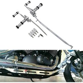 Motorcycle CNC Forward Controls Footpegs Compatible with Yamaha XVS650 VStar 650 Custom Classic 98-16 XVS650 VSTAR 650 Silverado Midnight Custom 02-16 XVS400 Drag Star 400 96-01