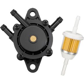 Fuel Pump for Kohler, Vacuum Fuel Pump with AM116304 Fuel Filter for Kohler 17HP-25 HP Briggs and Stratton John Deere Cub Cadet Small Engine Lawn Mower Tractor