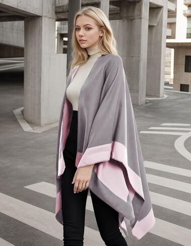يلف شال للسيدات مفتوحًا للبونتشو كيب سترات كبيرة من كارديجان شالات خريف شتاء خريف in Kuwait