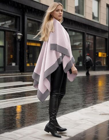 يلف شال للسيدات مفتوحًا للبونتشو كيب سترات كبيرة من كارديجان شالات خريف شتاء خريف in Kuwait
