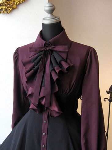 ZZEQYG Women Girls Gothic Lolita Victorian Dress Polyester Ruffle Dress with Bows in Saudi Arabia