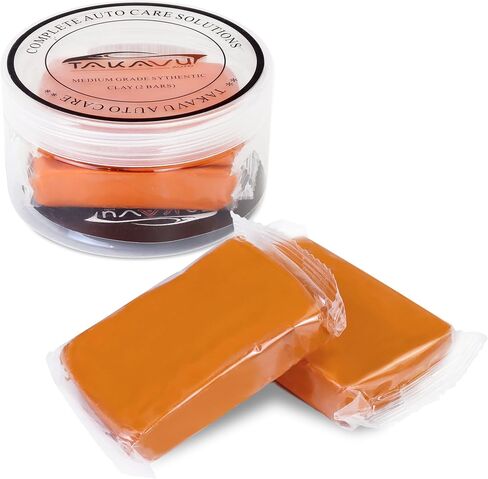 Car Clay Bars Auto تفاصيل 2 حزمة 100 جرام من Takavu ، مواد متوسطة الدرجة متوسطة ، تفاصيل تلقائية منظف طين سحري لتنظيف السيارات ، RV ، القوارب والحافلة (أحمر) in Kuwait