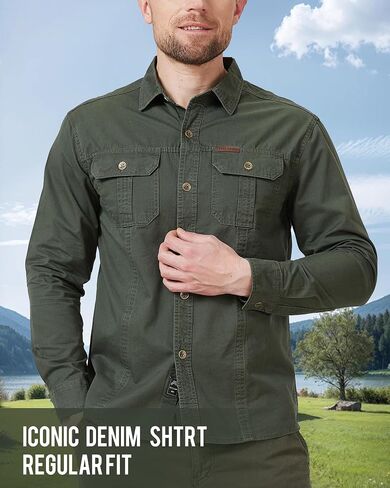 Men’s Outdoor Long Sleeve Shirt - Lightweight, Breathable, Quick-Dry, UV Protection in Saudi Arabia