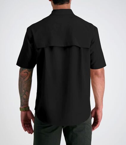 ZAFUL Men's Fishing Shirts Sun Protection Short Sleeve Travel Work Hiking Shirt Button Down Shirts with Zipper Pockets in Saudi Arabia