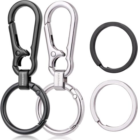 Metal Keychains Key ring with Carabiner Clip, Spring O Ring for Men Women, Quick Release Metal Key Ring Organizer in Saudi Arabia