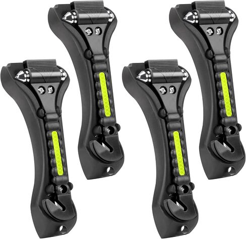Car Safety Hammer Window Breaker, 2-in-1 Emergency Escape Tool with Seat Belt Cutter for Women, 2 Pack Perfect Black Safety Escape Hammer for Car, Family in Kuwait