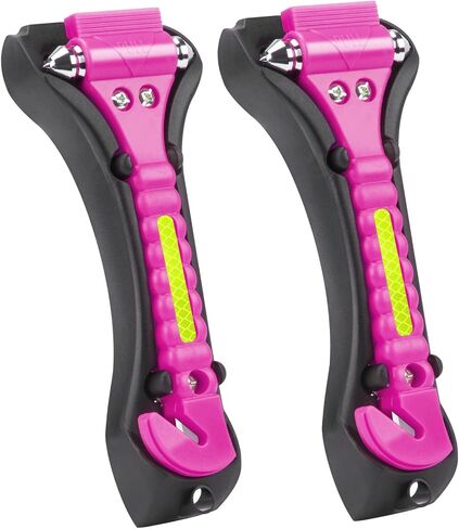 Car Safety Hammer Window Breaker, 2-in-1 Emergency Escape Tool with Seat Belt Cutter for Women, 2 Pack Perfect Black Safety Escape Hammer for Car, Family in Kuwait