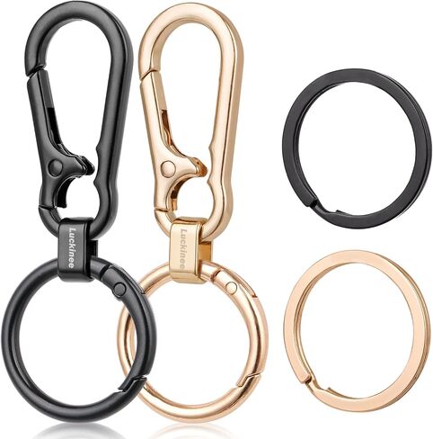 Metal Keychains Key ring with Carabiner Clip, Spring O Ring for Men Women, Quick Release Metal Key Ring Organizer in Saudi Arabia
