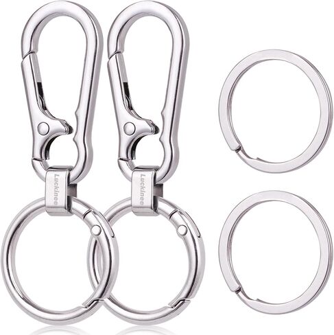 Metal Keychains Key ring with Carabiner Clip, Spring O Ring for Men Women, Quick Release Metal Key Ring Organizer in Saudi Arabia