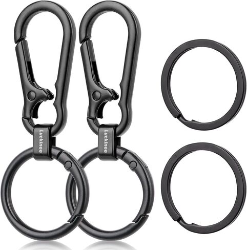 Metal Keychains Key ring with Carabiner Clip, Spring O Ring for Men Women, Quick Release Metal Key Ring Organizer in Saudi Arabia