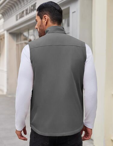 COOFANDY Men's Casual Outerwear Vest Lightweight Zip Up Sleeveless Jacket Outdoor Work Hiking Travel Golf Vest with Pockets in Kuwait