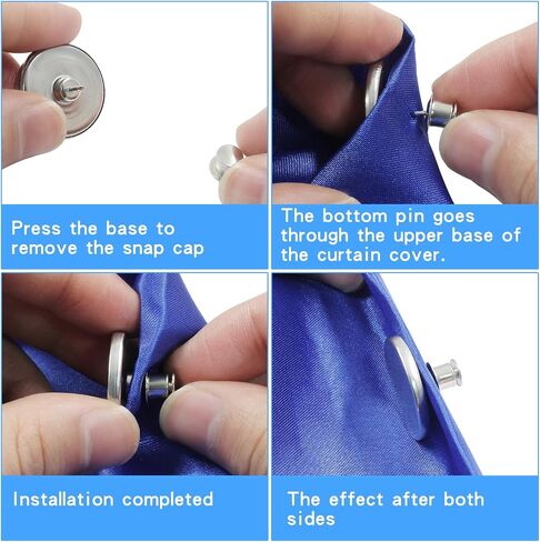 Hitefu 6 Pairs Curtain Magnets Closure, Strong Magnetic Clips for Indoor Outdoor Curtains, Prevent Light Leaking, Heavy Duty Curtain Weights Magnets Windproof Stop Protect Splash Clips (0.98inch) in Saudi Arabia