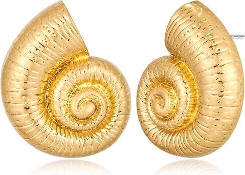 Gold Boho Ocean Earrings, Shell Earrings Seashell Stud Earrings Beach Jewelry Gifts for Women in Saudi Arabia