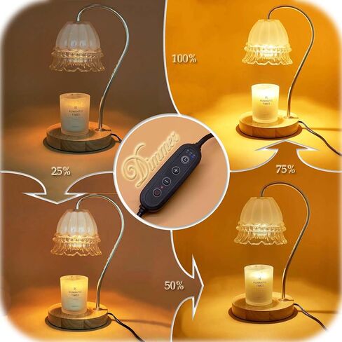 مصباح شمعة دافئ مع دامت الموقت ، مصباح دافئ الشمع لشموع الجرة مع 2 لمبات ، للنساء أمي ، أفضل عيد الحب وهدية الاحترار المنزل ديكور جديد in Kuwait