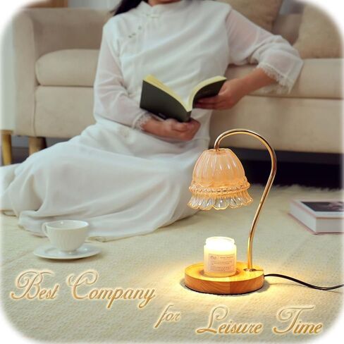 مصباح شمعة دافئ مع دامت الموقت ، مصباح دافئ الشمع لشموع الجرة مع 2 لمبات ، للنساء أمي ، أفضل عيد الحب وهدية الاحترار المنزل ديكور جديد in Kuwait