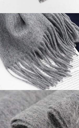 Womens Cashmere Marf (Baby Alpaca) شالات منقوشة دافئة كبيرة ناعمة in Kuwait