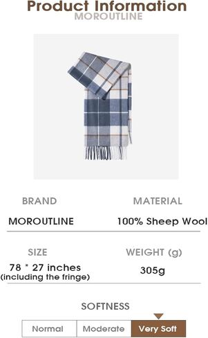 Womens Cashmere Scarf (Baby Alpaca) Large Soft Warm plaid shawls Wraps for Winter Mens Scarves Gifts in Kuwait