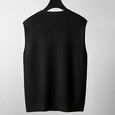 Men's Sweater Vest V-Neck Sleeveless Cardigan Loose Button up Knitted Fall Winter Heavy Knitwear with Pockets S~5XL in Saudi Arabia