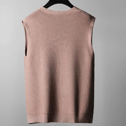 Men's Sweater Vest V-Neck Sleeveless Cardigan Loose Button up Knitted Fall Winter Heavy Knitwear with Pockets S~5XL in Saudi Arabia